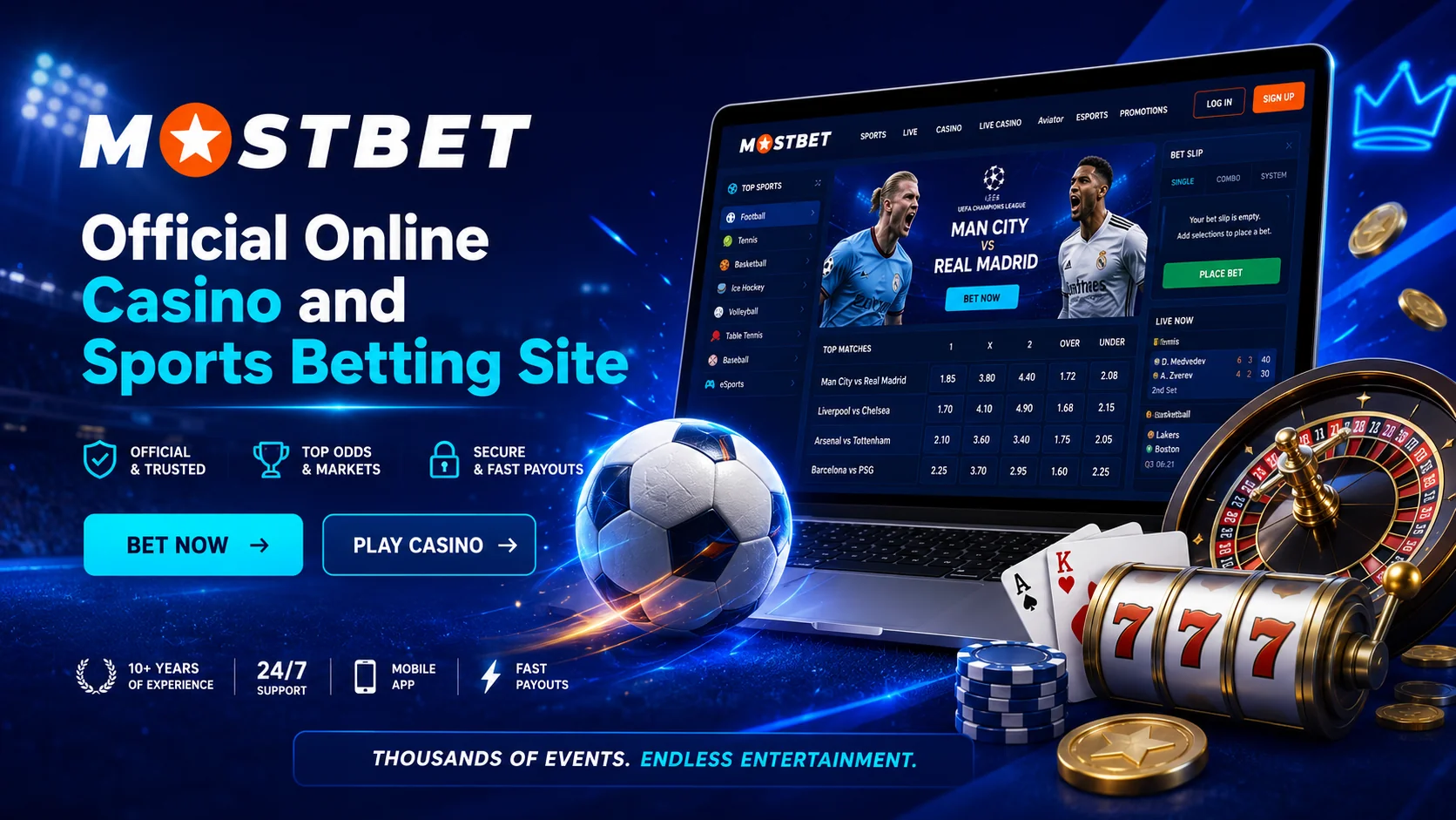 Situs resmi Mostbet untuk pemain Indonesia: sportsbook dan kasino online