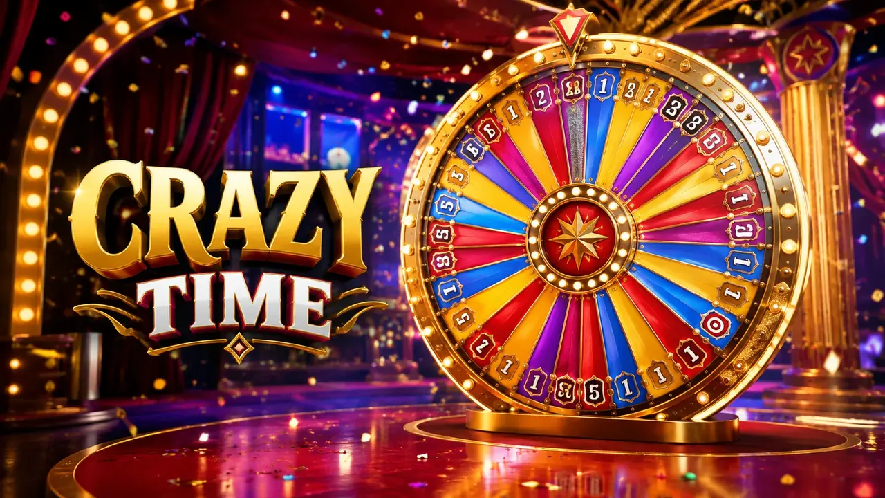 Roda live Crazy Time Mostbet dengan presenter dan segmen bonus
