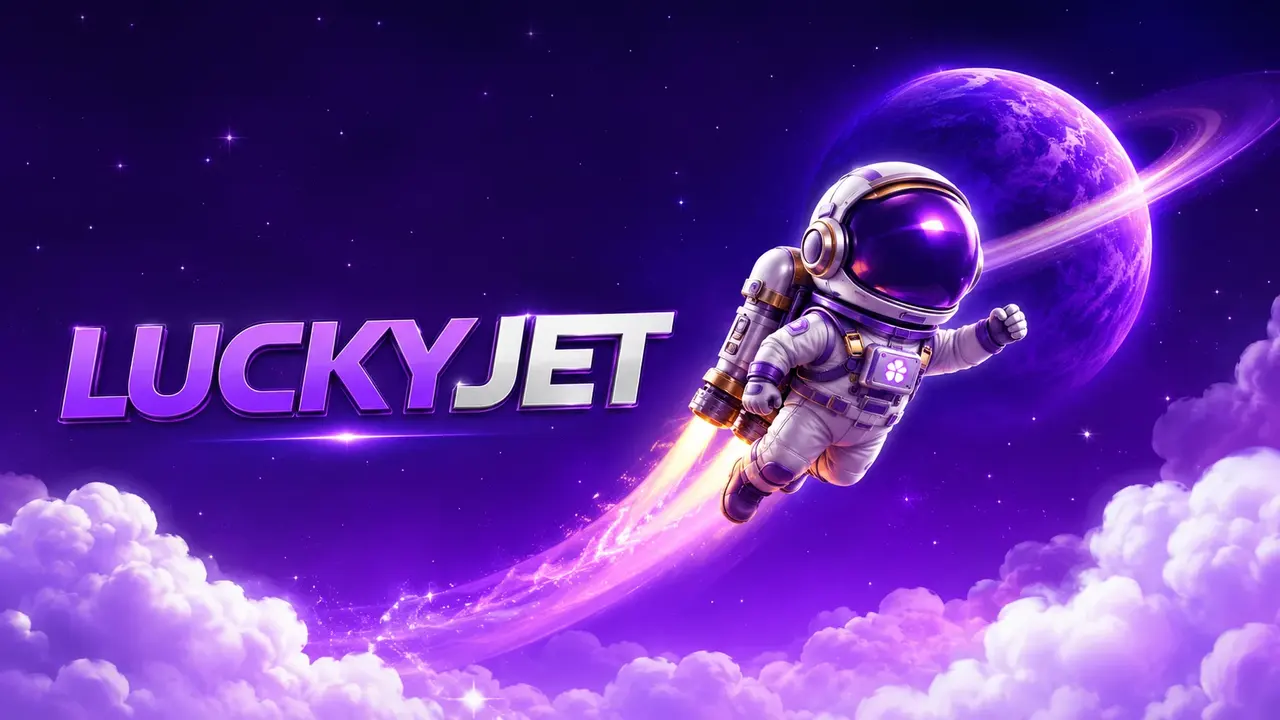 Karakter jetpack Lucky Jet Mostbet terbang dengan pengganda naik